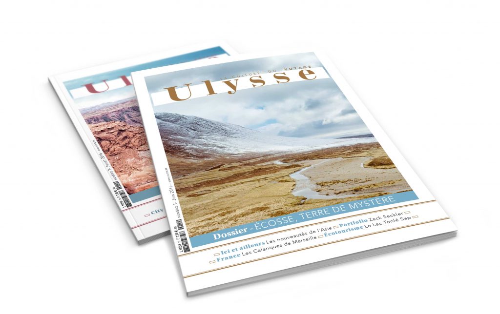 concept de couverture de magazine de voyage