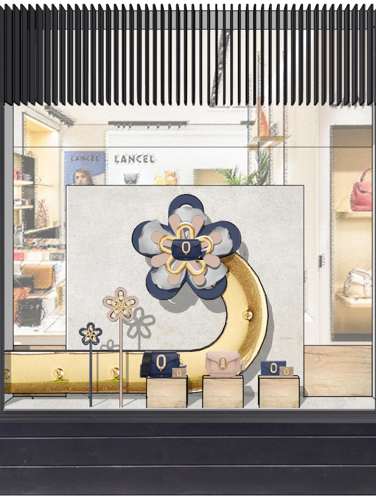 projet de conception de vitrine Lancel