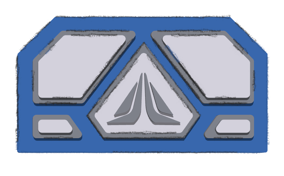 visuels décoratifs avec graphisme futuriste pour une décoration murale pour une boutique.